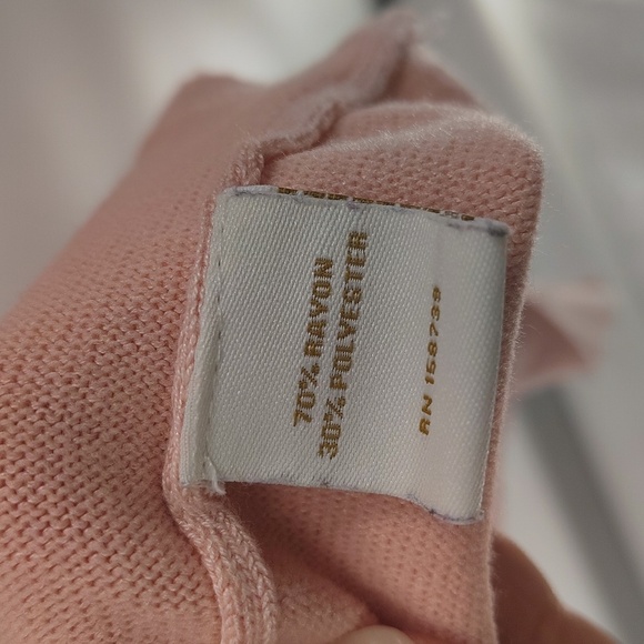 Coco Bleu Pink Long Sleeve Tie Knit Cardigan Size Medium - Picture 7 of 8